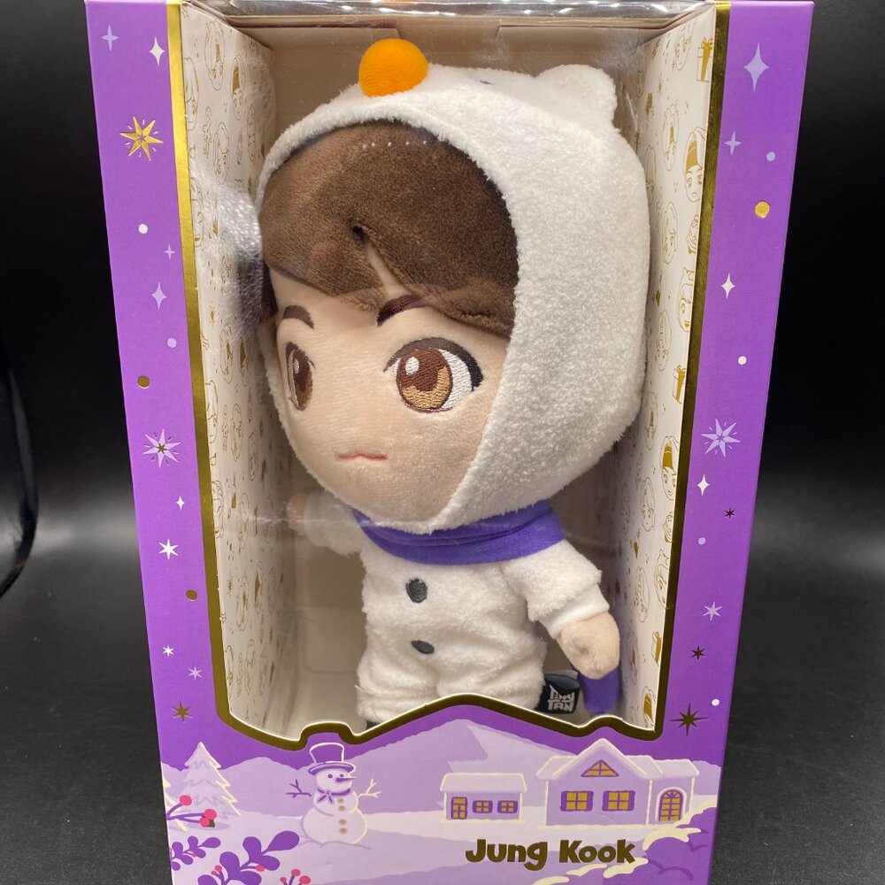 BTS Jung Kook Plush Doll Tiny Tan  Kpop Purple Holiday 2020 Ver. New Sealed